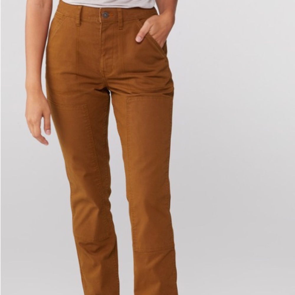 REI "Carhartt" Trailsmith Carpenter Utility Pant Double Knee Hiker Honey Tan 10